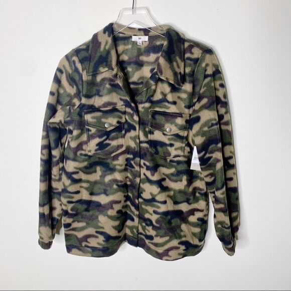 BP Green Camo Fleece Jacket Oversized Medium - Picture 2 of 9